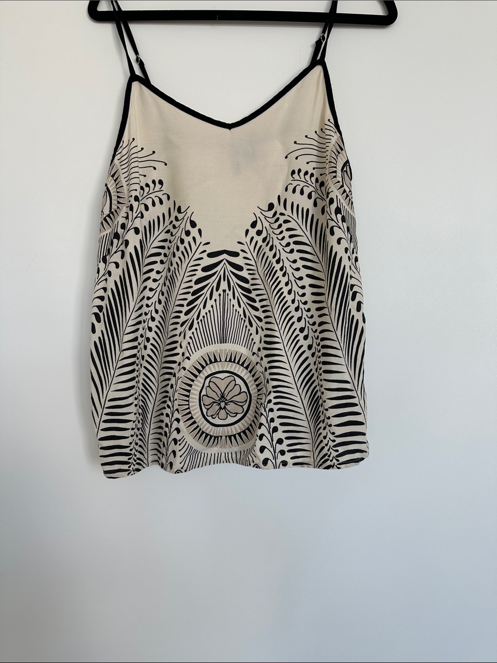 Vero Moda Black & Cream Printed V-Neck Cami